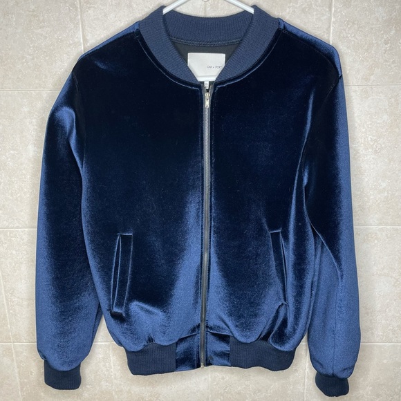 OAK + FORT Jackets & Blazers - Oak + Fort Blue Jacket Small